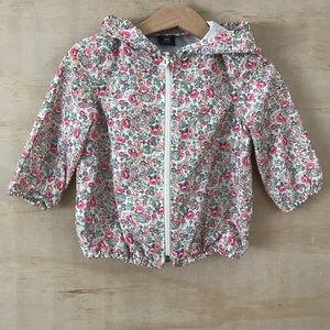 GAP Baby Girl Floral Raincoat